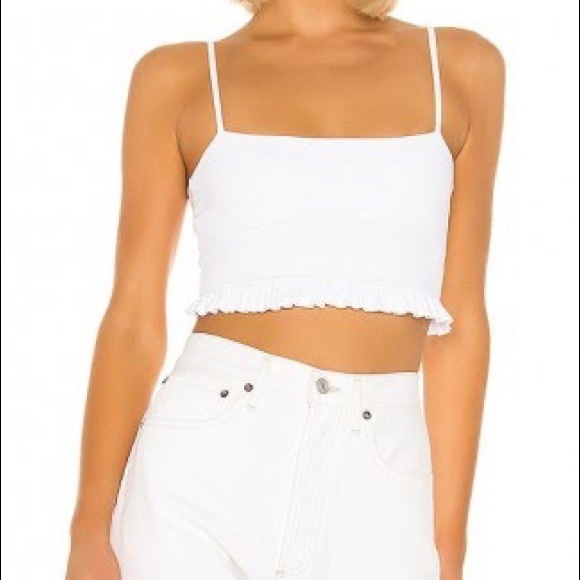 Susana Monaco Ruffle Crop Tank - Picture 3 of 4